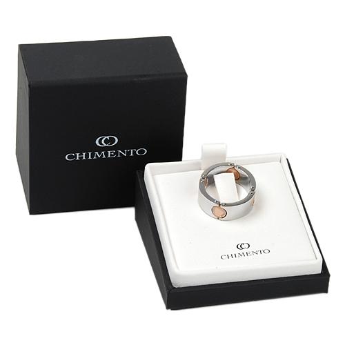 CHIMENTO-8.5mm WIDE 2-TONE BAND SOLID 14K925-9.5